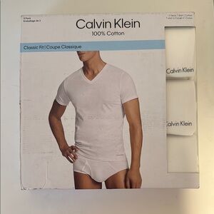 Calvin Klein White Cotton Undershirt 3pack